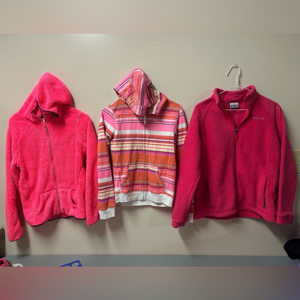 3 Vibrant Pink Fleece Jackets